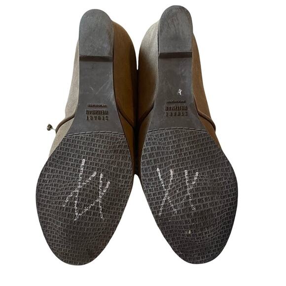 Stuart Weitzman Kalahari Tan Suede Hidden Wedge Lace up Booties Size 7 - Picture 9 of 12